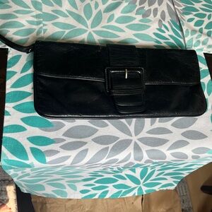 HOBO Vintage Black Clutch with Buckle.